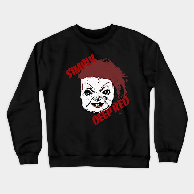 Simply Deep Red Crewneck Sweatshirt by andres_abel